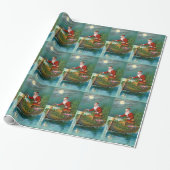 Sinterklaas in Boat Cadeaupapier (Uitgerold)