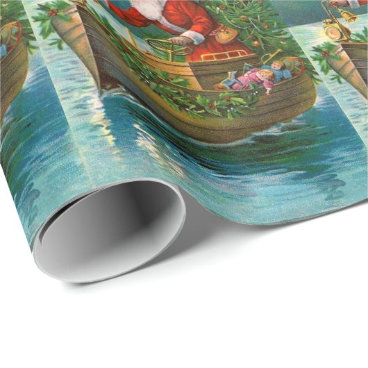 Sinterklaas in Boat Cadeaupapier (Rol Hoek)