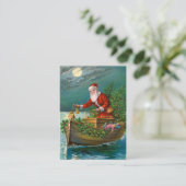 Sinterklaas in Boat Visitekaartje (Staand voorkant)