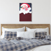 Sinterklaas in Chimney Canvas Afdruk (Insitu (Slaapkamer))