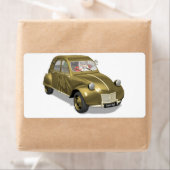 Sinterklaas in citroen 2 CV Etiket (Insitu)