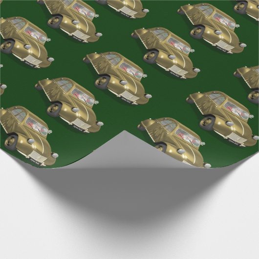 Sinterklaas in citroen 2CV Cadeaupapier (Hoek)