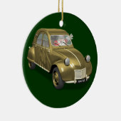 Sinterklaas in citroen 2CV Keramisch Ornament (Rechts)
