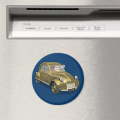 Sinterklaas in citroen 2CV Magneet (Insitu (Vaatwasser))