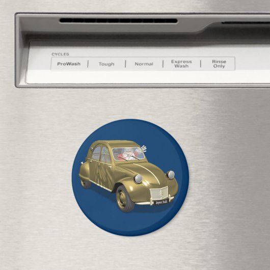 Sinterklaas in citroen 2CV Magneet (Insitu (Vaatwasser))