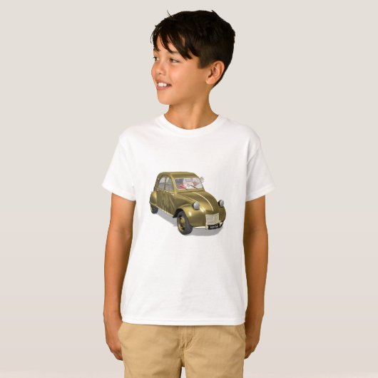 Sinterklaas in citroen 2CV T-shirt (Voorkant volledig)