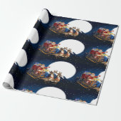 Sinterklaas in de lucht cadeaupapier (Uitgerold)