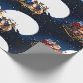 Sinterklaas in de lucht cadeaupapier (Hoek)