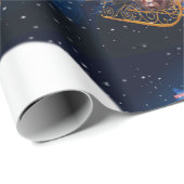 Sinterklaas in de lucht cadeaupapier (Rol Hoek)