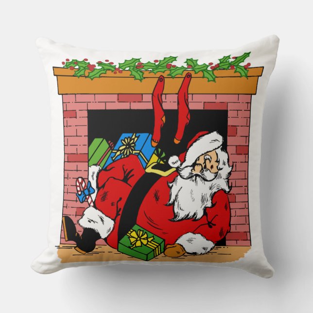 Sinterklaas in de schoorsteen kussen (Voorkant)