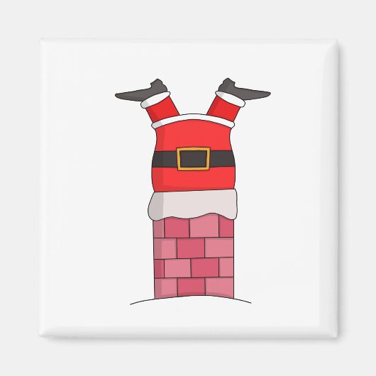 Sinterklaas in de schoorsteen magneet (Voorkant)