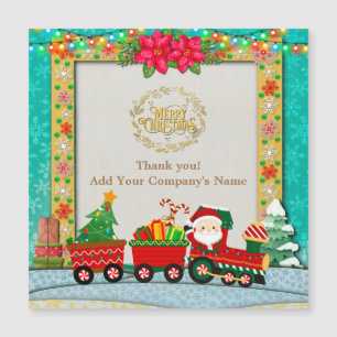 Sinterklaas in de trein met geschenken en kerstboo