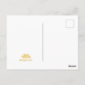 Sinterklaas in de trein met geschenken en kerstboo briefkaart (Achterkant)