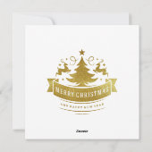 Sinterklaas in de trein met geschenken en kerstboo feestdagenkaart (Achterkant)