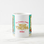 Sinterklaas in de trein met geschenken en kerstboo koffiemok (Center)