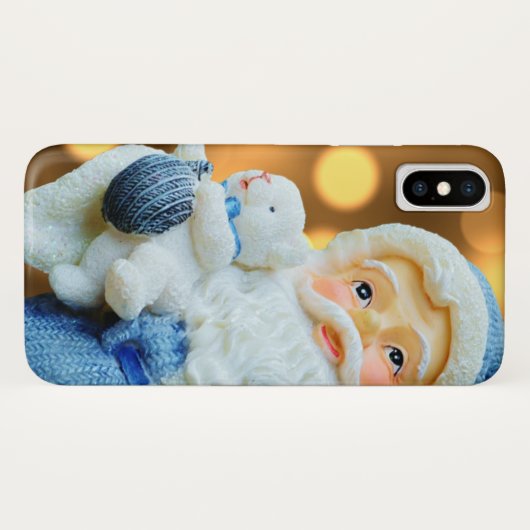 Sinterklaas in een blauw Suit Case-Mate iPhone Case (Achterkant (horizontaal))