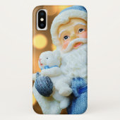 Sinterklaas in een blauw Suit Case-Mate iPhone Case (Achterkant)