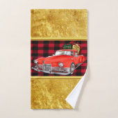 Sinterklaas in een rode oude antiek klassieke tijd bad handdoek (Handdoek)