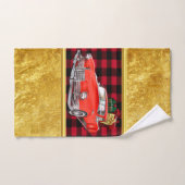 Sinterklaas in een rode oude antiek klassieke tijd bad handdoek (Handdoek)