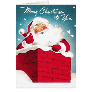 Sinterklaas in een schoorsteen