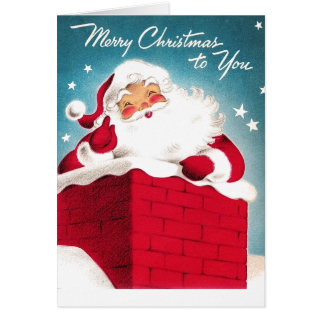 Sinterklaas in een schoorsteen (Voorkant)