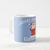 Sinterklaas in een schoorsteen Custom Name Christm Koffiemok (Voorkant links)