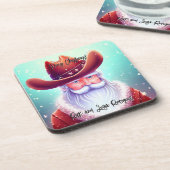 Sinterklaas in een Western Pet Kerst Bier Onderzetter (Linkerzijde)