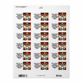 Sinterklaas in een Western Pet Kerst Etiket (Full Sheet)