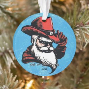 Sinterklaas in een Western Pet Kerst Ornament