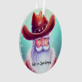 Sinterklaas in een Western Pet Kerst Ornament (voorkant)