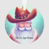 Sinterklaas in een Western Pet Kerst Ornament (achterkant)