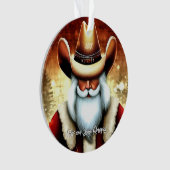 Sinterklaas in een Western Pet Kerst Ornament (voorkant)