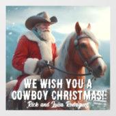 Sinterklaas in een Western Pet Kerst Raamsticker (Vel)