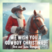 Sinterklaas in een Western Pet Kerst Raamsticker (Vel 3)