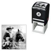 Sinterklaas in een Western Pet Kerst Zelfinktende Stempel (In situ)