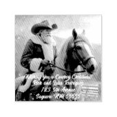 Sinterklaas in een Western Pet Kerst Zelfinktende Stempel (Design)