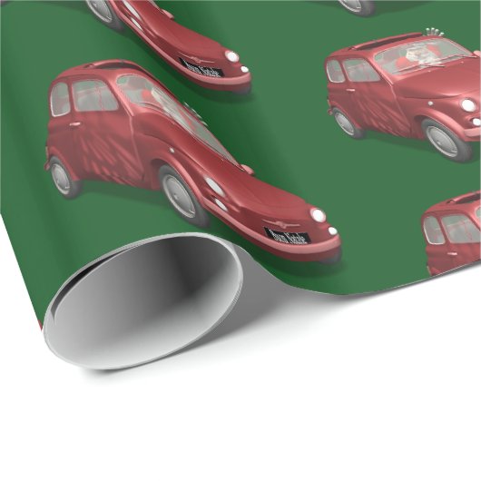 Sinterklaas in Fiat 500 Cadeaupapier (Rol Hoek)