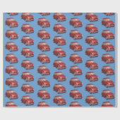 Sinterklaas in Fiat 500 Cadeaupapier (Vlak)