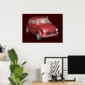 Sinterklaas in Fiat 500 Poster (Thuiskantoor)