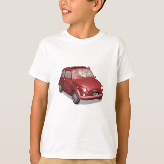 Sinterklaas in Fiat 500 T-shirt (Voorkant)
