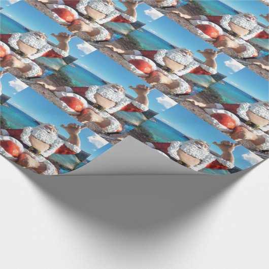 Sinterklaas in Hawaii Cadeaupapier (Hoek)