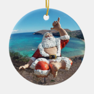 Sinterklaas in Hawaii Keramisch Ornament