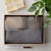 Sinterklaas in het bos met rendieren en licht tissuepapier (Geschenk)