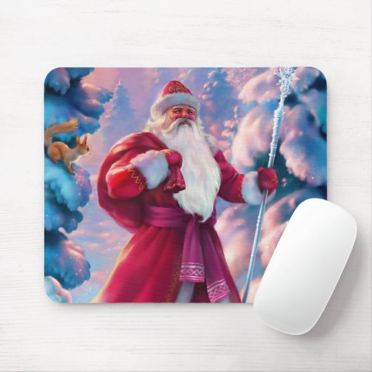 Sinterklaas in het bos muismat (Met muis)