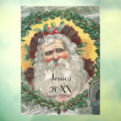 Sinterklaas in het midden van een kerstmis raamsticker (Vel 3)