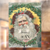 Sinterklaas in het midden van een kerstmis raamsticker (Vel 2)