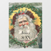 Sinterklaas in het midden van een kerstmis raamsticker (Vel)