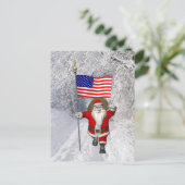 Sinterklaas in het winterlandschap feestdagenkaart (Staand voorkant)