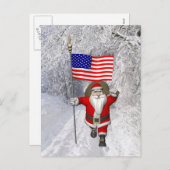 Sinterklaas in het winterlandschap feestdagenkaart (Voorkant / Achterkant)