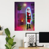 Sinterklaas in huis | AI Art Poster (Thuiskantoor)